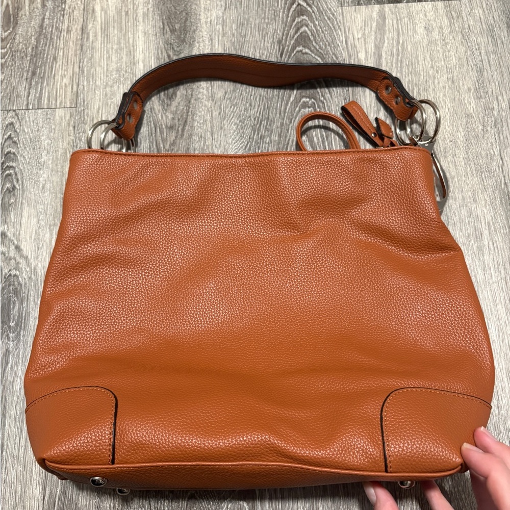 MKF Collection Brown Leather Women's Hobo Bag - Picture 3 of 14